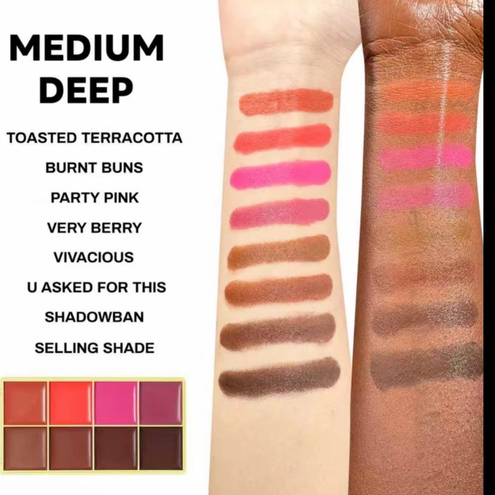 Made by Mitchell Curve Case Matte Cream Face & Eye Palette Medium Deep BNIB - Picture 9 of 10